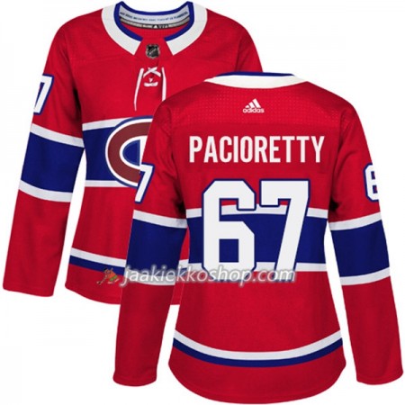 Nainen NHL Montreal Canadiens Pelipaita Max Pacioretty 67 Adidas 2017-2018 Punainen Authentic